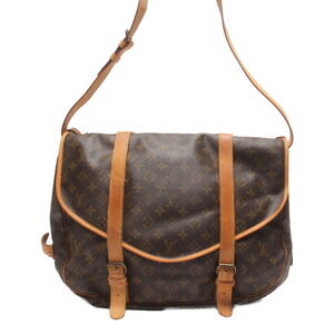 Louis Vuitton Saumur Monogram Leather Brown Shoulder Bag